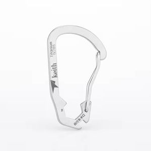 Mosquetón Portátil de Aleación de Titanio Plateado de Alta Calidad, Resistente a la Corrosión, Personalizable para Senderismo y Actividades al Aire Libre - Product Image 1