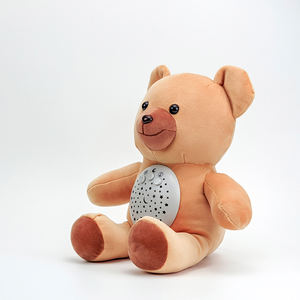 Animaux en peluche musicaux Jouet en peluche ours pour bébé avec machine à bruit blanc Projecteur Musique apaisante - Product Image 1