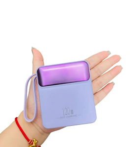 Cargador Portátil Mini de 120W con Carga Rápida, Color Lavanda, con Correa - Product Image 1