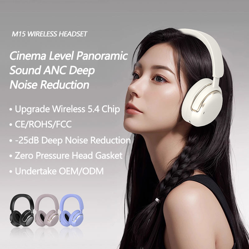 ANC Active Noise Cancellation Wireless Headphone Over Ear Headphones ...