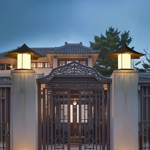 Nueva Lámpara de Pilar de Estilo Chino, Lámpara de Patio Exterior Impermeable para Villa, Lámpara Decorativa de Jardín para Hotel, Comunidad, Casa de Huéspedes - Product Image 4