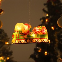LED Weihnachtsmann Hängende Lichterkette Wasserdicht Festliche Fensterdekoration Saugnapf Großhandel Weihnachts-Batteriebetriebene Lichterkette