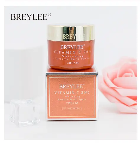 Breylee Vitamine C 20% Vc Whitening Gezichtscrème Reparatie Vervagen Sproeten Verwijderen Donkere Vlekken Melanine Remover Verhelderende Gezichtsverzorging