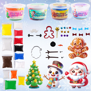 Kit de pâte à modeler auto-durcissante super douce pour Noël, unisexe, outils de modelage en polymère léger, pâte à modeler colorée adaptée aux enfants, jouets créatifs - Product Image 4