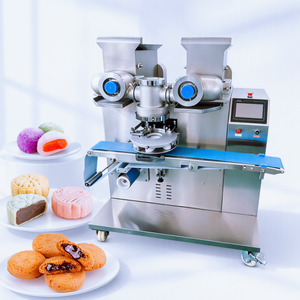 Machine à remplir et à former des boules, à double trémie, pour viande, biscuits, falafel, kubba, et mochi sucré - Product Image 1