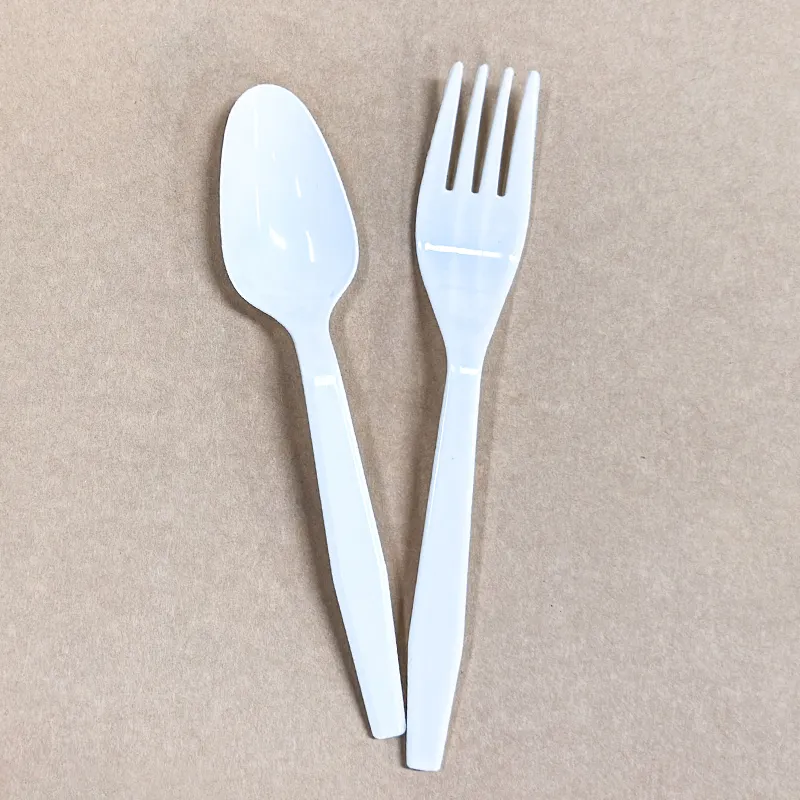 Chất lượng cao Trung Quốc nhựa dùng một lần pp đen dao kéo nhựa 3 Piece Bộ dao kéo dài xử lý Flatware Set