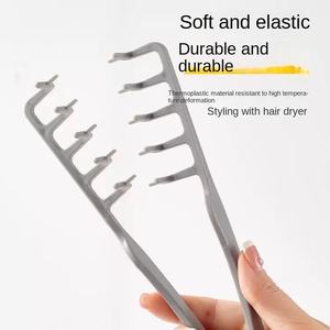 Commercio all'ingrosso ionico moda a forma di V pettine di massaggio in plastica con alto Cranio-top portatile frangetta radici per capelli soffice Logo personalizzato - Product Image 1