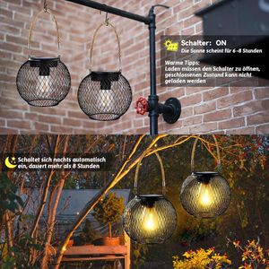 Xinhuiyuan Solar Garden <b>Light</b> Iron Mesh Led Outdoor Decorative Lamp <b>For</b> Home Courtyard <b>Patio</b> Waterproof Night Lighting - Product Image 3