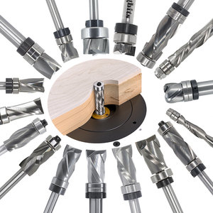 Up-Cut Flush Trim Router Bit Plantilla de carburo sólido Espiral 4 Rodamiento Guiado 1-7/16 <span class=keywords><strong>CL</strong></span> para recorte al ras de madera-Vástago de 1/4" - Product Image 2