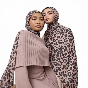 Chal de Algodón para Mujeres Musulmanas, Transpirable, Lujoso, con Estampado de Dunas, Pañuelo para la Cabeza - Product Image 1