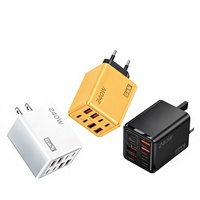 Nouveau chargeur PD 12W GaN à charge ultra-rapide, 4 USB + 4 Type-C, adaptateur secteur multi-ports pour voyage