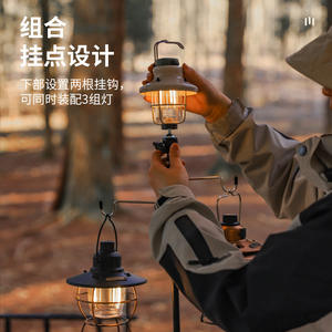 Poste de iluminación para camping y senderismo, de aleación de aluminio, portátil, plegable, soporte de luz LED para uso en exteriores - Product Image 2