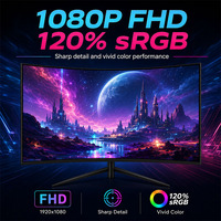 Moniteur de jeu incurvé LCD R&E Black 32 pouces 1080P 240Hz 1ms HDR 120% SRGB Panneau VA/IPS Contraste 3000:1 DP pour ordinateur de bureau PC