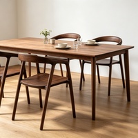 Nouvelle conception, prix de gros abordable, chaises de salle à manger en bois massif couleur noyer avec pieds en bois pour hôtels, mariages, maisons et cafés