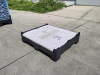 Grande palette en plastique pliable, style caisse solide, palette pliable en vrac, caisse pliable empilable