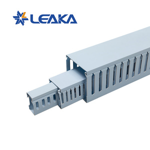 OEMカスタムブルーPVCトランキング配線ダクト耐火性および曲げ抵抗フレキシブルケーブル管理スロット付きデザイン - Product Image 2