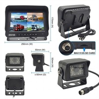 Monitor IPS Melia de 10.1 Pulgadas con Rotación de 180°, Sistema de 12-36V |   Luz de Relleno LED 1080P, Grabación DVR de 4 Canales, Tarjeta SD de 512 GB, Resistente al Agua IP69K, 2MP