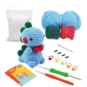 Kits <span class=keywords><strong>de</strong></span> Ganchillo DIY <span class=keywords><strong>de</strong></span> <span class=keywords><strong>Dinosaurios</strong></span> Bebé para Principiantes, Ecológicos, con Hilo <span class=keywords><strong>de</strong></span> Algodón para Bordar Animales, para el Hogar - Product Image 4
