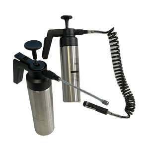 ขวดสเปรย์สแตนเลสสีเงินแบบเติมได้ หัวฉีดแบบกด สำหรับควบคุมศัตรูพืช - Product Image 4