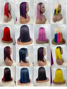 Promotion Letsfly : Perruques Bob Colorées Personnalisables à 33 $, 100% Cheveux Humains, Lace Front 13x4, Bob Court Lisse Soyeux, Vente en Gros Direct Usine - Product Image 6