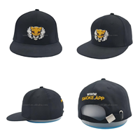 Topi Snapback 6 Panel Model Rata Anti Air dengan Logo Kustom untuk Pria & Wanita