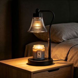 LANJO En gros Lampe chauffe-bougie électrique en verre pour cire fondante et brûleur d'aromathérapie - Product Image 5