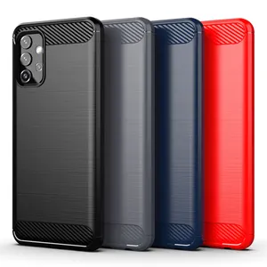 Goedkope Prijs Voor Samsung A32 5G Shell Krasvast Carbon Fiber Siliconen Telefoon Cover Voor Samsung A32 Telefoon Case