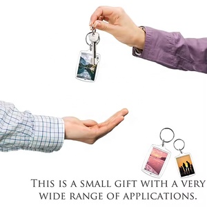 Tùy Chỉnh Rõ Ràng Acrylic Keychain Hai Mặt Ảnh Chèn Keyring Tinh Tế Chống Mất Mặt Dây Chuyền Cho DIY Thủ Công Mỹ Nghệ & Bán Buôn - Product Image 5