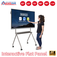 Fabricant chinois d'écrans interactifs intelligents de 75, 86, 98 et 110 pouces, écran tactile 4K, tableau blanc numérique LCD pour réunions