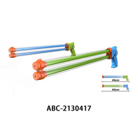 Pistolet à eau pour enfants de 65 cm, jouet à eau à 4 tubes, pistolet à eau à 2 canons pour enfants