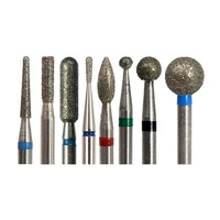 Fournitures pour Ongles Set de Manucure Bits Logo Personnalisé Professionnel Conseils Boule Flamme Rond Top Cylindrique Diamant Forets pour Ongles Set