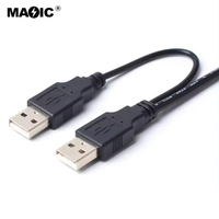 Kabel Hard Disk Drive 40cm Tembaga Murni Sata 7+15 Pin ke USB 2.0 Kabel SATA 22 Pin untuk Transfer Data dan Catu Daya