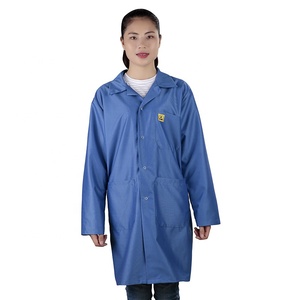 ESD Chống Tĩnh Điện 98% Polyester + 2% Carbon 5Mm Kim Cương Dệt Kim Quần Áo Tùy Chỉnh Esd Áo Khoác Chống Tĩnh Điện Smock - Product Image 6
