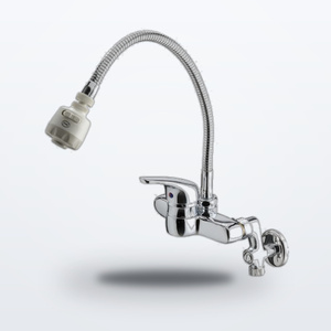 Grifo de Cocina de Latón Cromado de Calidad Superior, Montado en la Pared, para Fregadero - Product Image 3