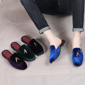 Men's European American Casual Shoes Outdoor Closed Toe Slippers Non-<b>Slip</b> Deodorant <b>Half</b> Sandals Lazy Shoes - Product Image 1