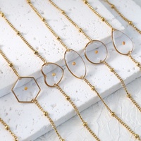 Gelang Baja Anti Karat Berhias Resin Epoksi Biji Mustard dengan Desain Bunga - Hadiah Artistik Bergaya Vintage untuk Wanita