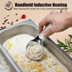 Heated Ice Cream Scoop Electric Scooper for Hard Ice Cream and Desserts Handheld <b>Heating</b> up to 158 Rechargeable with LED - Product Image 4