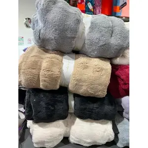 Couverture en fausse fourrure de qualité supérieure, taille King, unie, moderne, pour toutes les saisons, fabriquée à la machine - Product Image 3