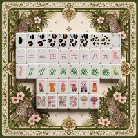 Tuiles de mahjong américaines en acrylique sculpté de luxe, jeu de mahjong de 160 tuiles, style jade vert, jeu pour 4 joueurs, écologique