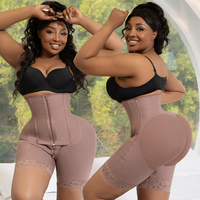 Shorty gainant taille haute épais à compression, effet rehausseur de fesses, Fajas Colombianas Moldeadoras, post-opératoire BBL pour femmes