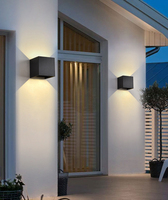 Applique murale de couloir, chambre à coucher, étanche IP65, cube réglable, lumière LED de jardin, lampe de porche, 6W 12W, lampe murale LED intérieure et extérieure