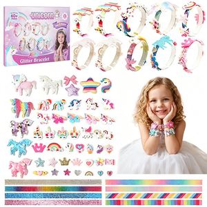 Custom Hair Accessories Set DIY <b>Headband</b> Bracelet <b>Cute</b> Bows Stars Flowers Pins Craft Kit for Teen Girls Bulk - Product Image 1