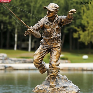 <span class=keywords><strong>Statua</strong></span> dell'<span class=keywords><strong>uomo</strong></span> di pesca in bronzo a grandezza naturale personalizzata - Product Image 3