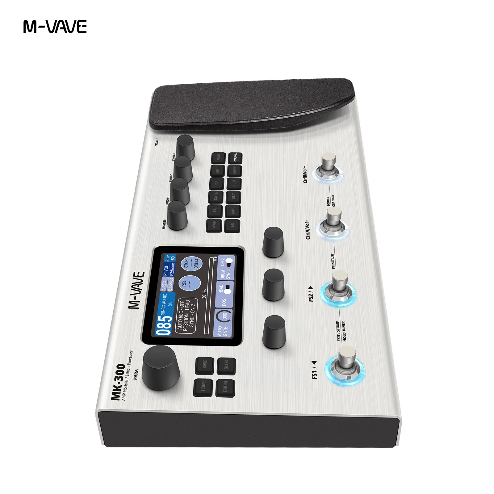M-VAVE MK-300 Multi-Effects Processor: Wireless BT, Loop Recording