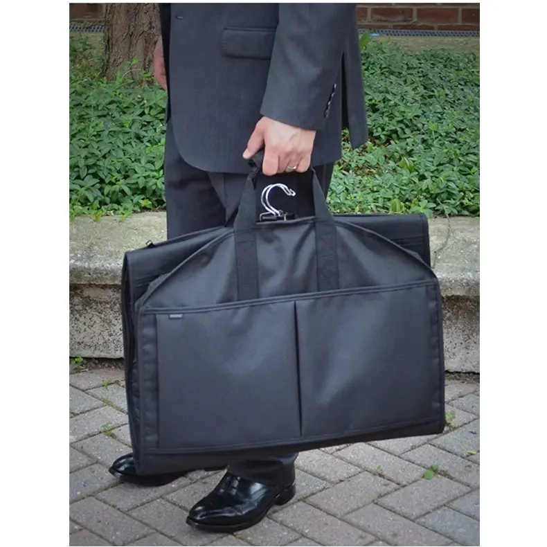 Logo ile özel fermuar biyobozunur olmayan dokuma Oxford taşıyıcı toz lüks elbise seyahat pamuk Suit kapak konfeksiyon çanta