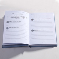 Carnets de gratitude et de pleine conscience A5 personnalisés avec couverture rigide en tissu de lin pour l'amélioration personnelle quotidienne
