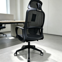 Chaise de bureau ergonomique confortable au design haut de gamme, réglable en hauteur, chaise de direction en maille pour ordinateur