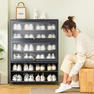 Étagère à chaussures multi-niveaux grande capacité, armoire de rangement anti-poussière pour entrée de maison, usage intérieur - Product Image 3