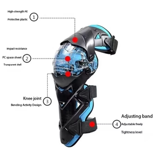 Protectores de rodilla ajustables para motocicleta, protectores de rodilla transpirables y cálidos antiimpactos para hombres y mujeres, deportes al aire libre - Product Image 4