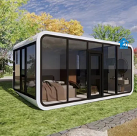 Maison conteneur préfabriquée modulaire et mobile de 20 et 40 pieds, type Tiny House en kit, avec cabine hôtelière capsule pour commerces et vie urbaine